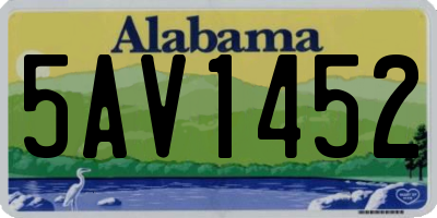 AL license plate 5AV1452