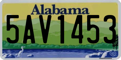 AL license plate 5AV1453