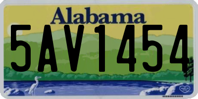 AL license plate 5AV1454