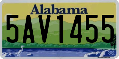 AL license plate 5AV1455