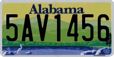 AL license plate 5AV1456