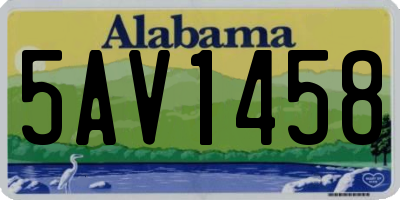 AL license plate 5AV1458