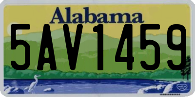 AL license plate 5AV1459