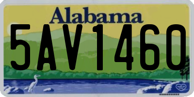 AL license plate 5AV1460