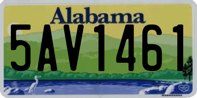 AL license plate 5AV1461