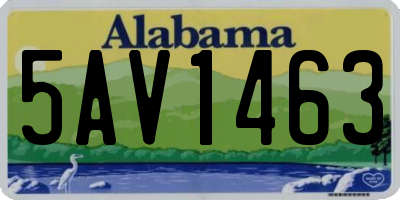 AL license plate 5AV1463