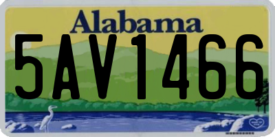AL license plate 5AV1466