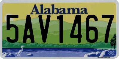 AL license plate 5AV1467