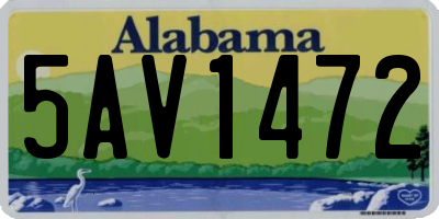AL license plate 5AV1472