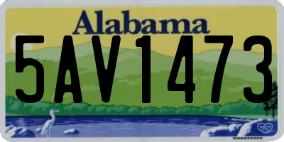 AL license plate 5AV1473