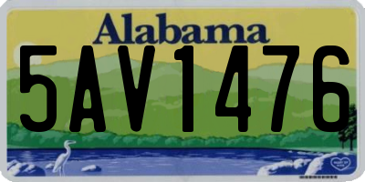AL license plate 5AV1476