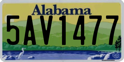AL license plate 5AV1477