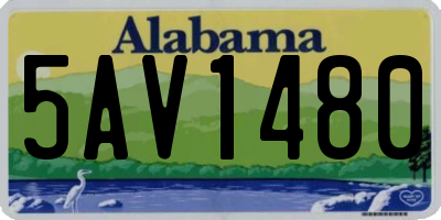 AL license plate 5AV1480