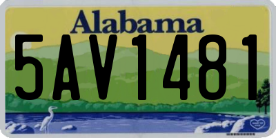 AL license plate 5AV1481