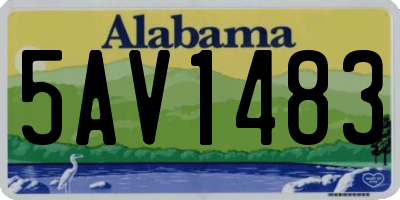 AL license plate 5AV1483