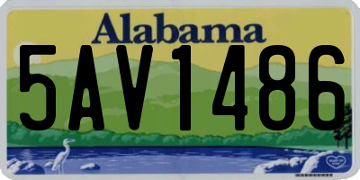 AL license plate 5AV1486