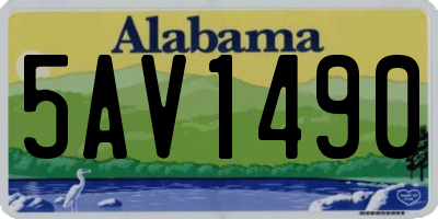 AL license plate 5AV1490