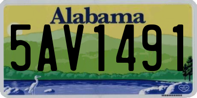 AL license plate 5AV1491