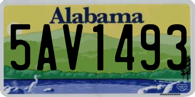 AL license plate 5AV1493