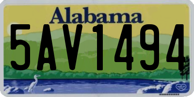 AL license plate 5AV1494