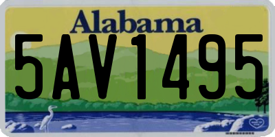AL license plate 5AV1495