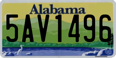 AL license plate 5AV1496