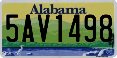 AL license plate 5AV1498