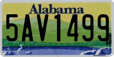 AL license plate 5AV1499