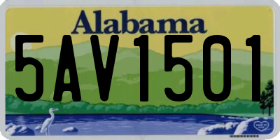 AL license plate 5AV1501