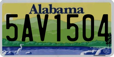 AL license plate 5AV1504