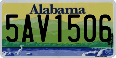 AL license plate 5AV1506