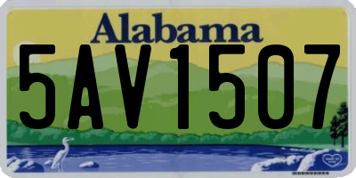 AL license plate 5AV1507