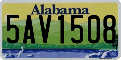 AL license plate 5AV1508