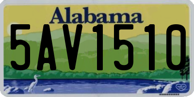 AL license plate 5AV1510