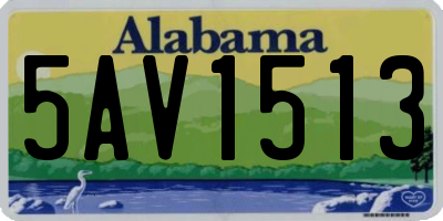 AL license plate 5AV1513