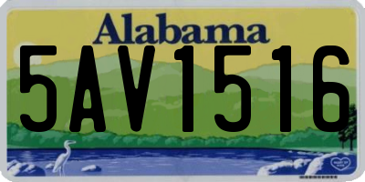 AL license plate 5AV1516