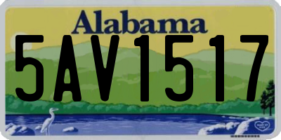 AL license plate 5AV1517