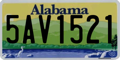 AL license plate 5AV1521