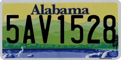 AL license plate 5AV1528