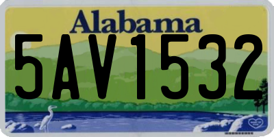 AL license plate 5AV1532