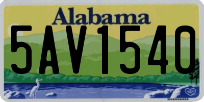 AL license plate 5AV1540