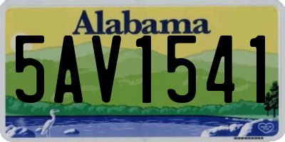 AL license plate 5AV1541
