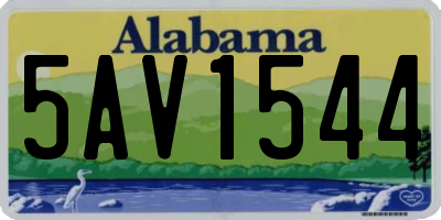 AL license plate 5AV1544