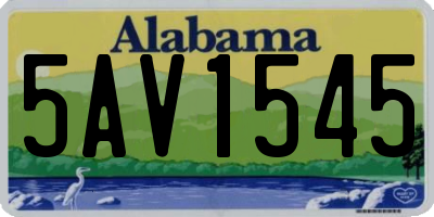 AL license plate 5AV1545