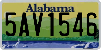 AL license plate 5AV1546