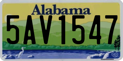 AL license plate 5AV1547