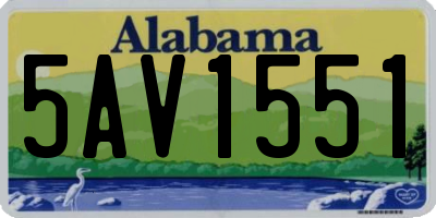 AL license plate 5AV1551