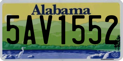AL license plate 5AV1552