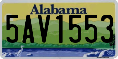 AL license plate 5AV1553