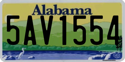 AL license plate 5AV1554